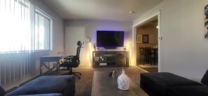 Smart TV, video games, music library, stereo