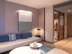 Suite Exécutive, 1 trÚs grand lit, accÚs au salon club | Coffres-forts dans les chambres, bureau