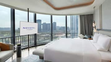 In-room safe, desk, laptop workspace, blackout drapes