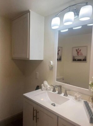 Shower, hair dryer, soap, shampoo - Allie Rose/ Cabin 2 Lake Athens/ Canton Trade Days (Athens)