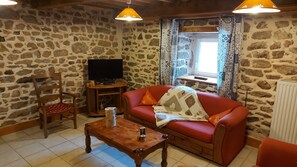 Televisie, een dvd-speler, boeken en een filmbibliotheek