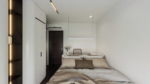 1 habitación, tabla de planchar con plancha, wifi y ropa de cama 