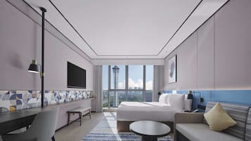 Quarto, 1 cama King (High Floor) | Roupas de cama premium, edredons de pluma, camas Select Comfort