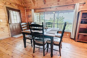 Cabin, Multiple Beds, Hot Tub, Mountain View | Dining - Budro's Bungalow (Townsend)