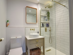 Shower, hair dryer