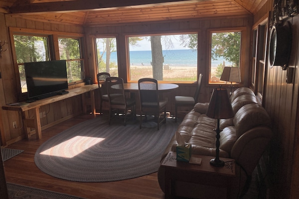 Smart TV, chimenea, reproductor de DVD y videoteca