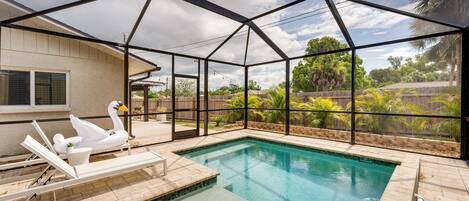 A heated pool