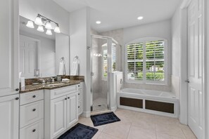 Jetted bath, hair dryer, towels, soap - Gorgeous Marco Island Home Just a Few Steps from Mackle Park! Waiting for you!  (Marco Island)