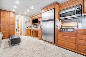 Private kitchen - Luxury Class A Motorcoach Austin Area (Kyle)