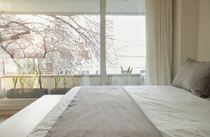 1 makuuhuone, tallelokero huoneessa, silitysrauta/-lauta