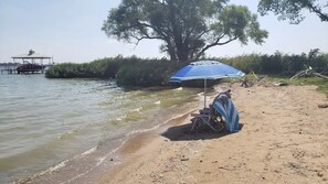 Sun-loungers, beach towels