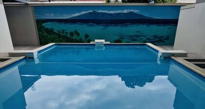 Tipanie-Superbe F2 Papeete-avec A/C, piscine, salle de gym jolie vue panoramique