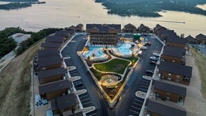 Unclassified image, 3 of 106, button - Grand Lake View with Outdoor TV, Fireplace, Hot Tub & Game Room Free Attractions Tickets_Cmty Pool (Kimberling City)