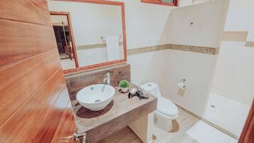Camera, 1 camera da letto, piscina privata, vista giardino | Bagno