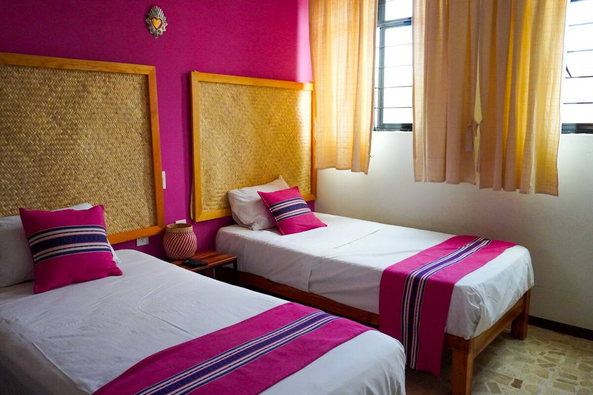 Habitación básica con 2 camas individuales | Edredones de plumas, wifi gratis, ropa de cama