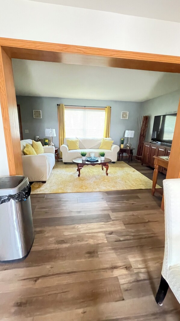 Smart TV, DVD player, books