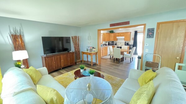 Smart TV, DVD player, books