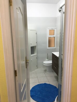 Dusche, Haartrockner, HandtĂŒcher