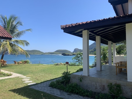 On the beach. Balong Balong Surf Bungalows
