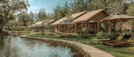 Tente Luxe, 2 chambres, piscine privée | Terrasse/Patio