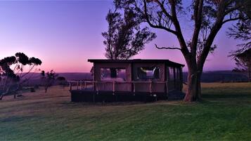 Outdoor banquet area
