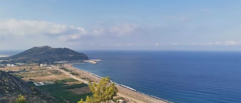 Chaises longues, serviettes de plage