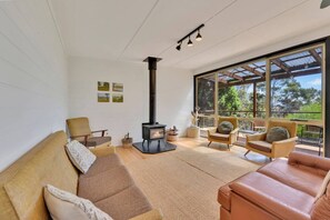 智能電視、壁爐、音響