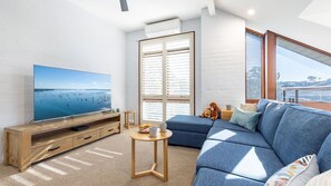Smart TV, DVD player, books