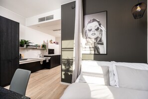 Standard Studio, 1 Queen Bed, Non Smoking, Kitchenette (Accessible) | Hypo-allergenic bedding, desk, laptop workspace, iron/ironing board -  MILESTONE Krakow Center Premium Living by Tribera (Kraków)