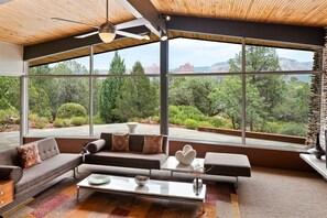 TV, fireplace, DVD player - Best Red Rock Feel in Uptown Sedona, Mid Century Home! (Guest house on premises) (Sedona)