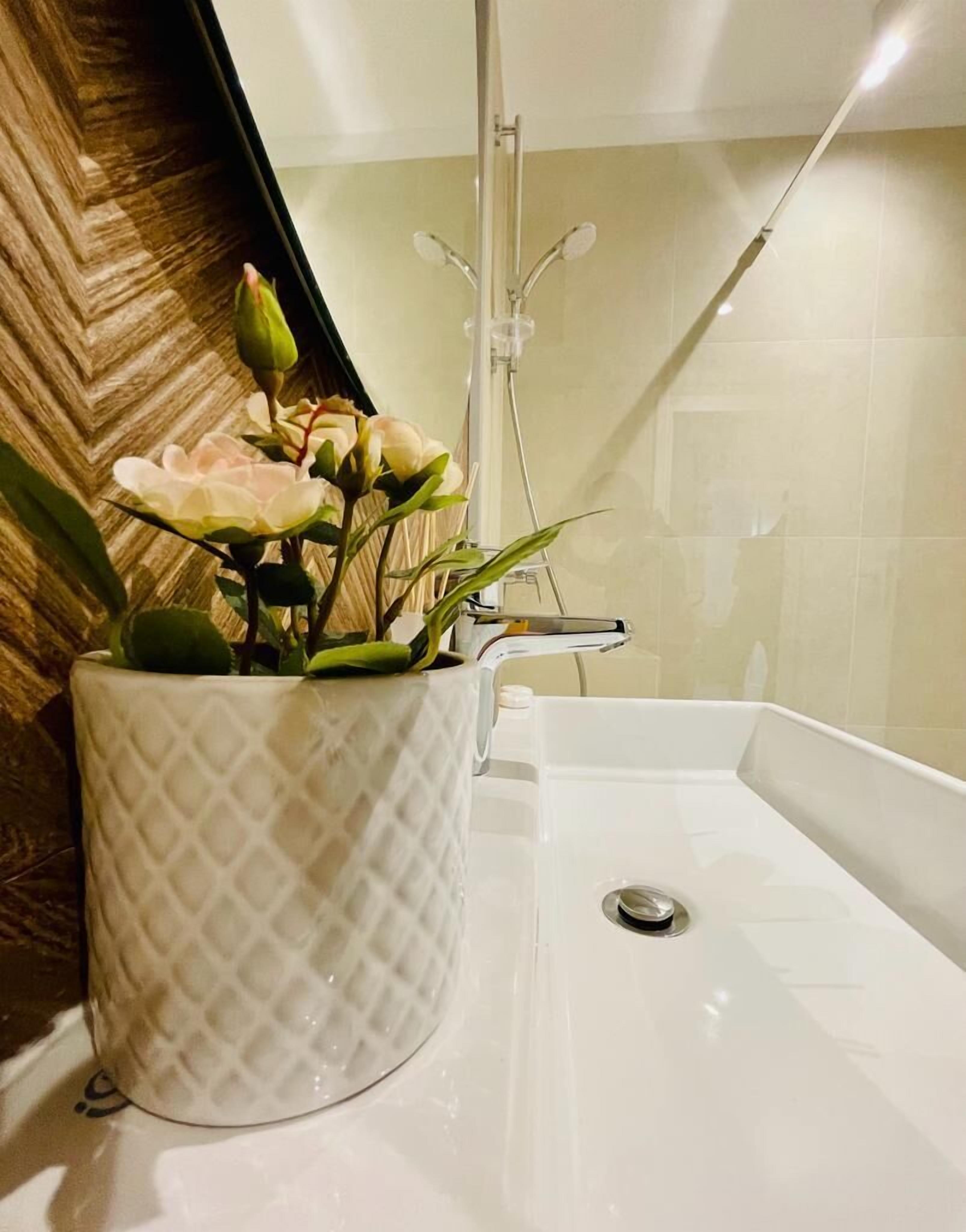 Free toiletries, hair dryer, towels