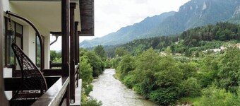 Nature Loft by the river - FireplaceandMountain View