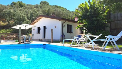 Pony's Cottage in Tuscan hills facing the sea