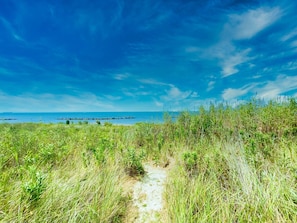 På stranden