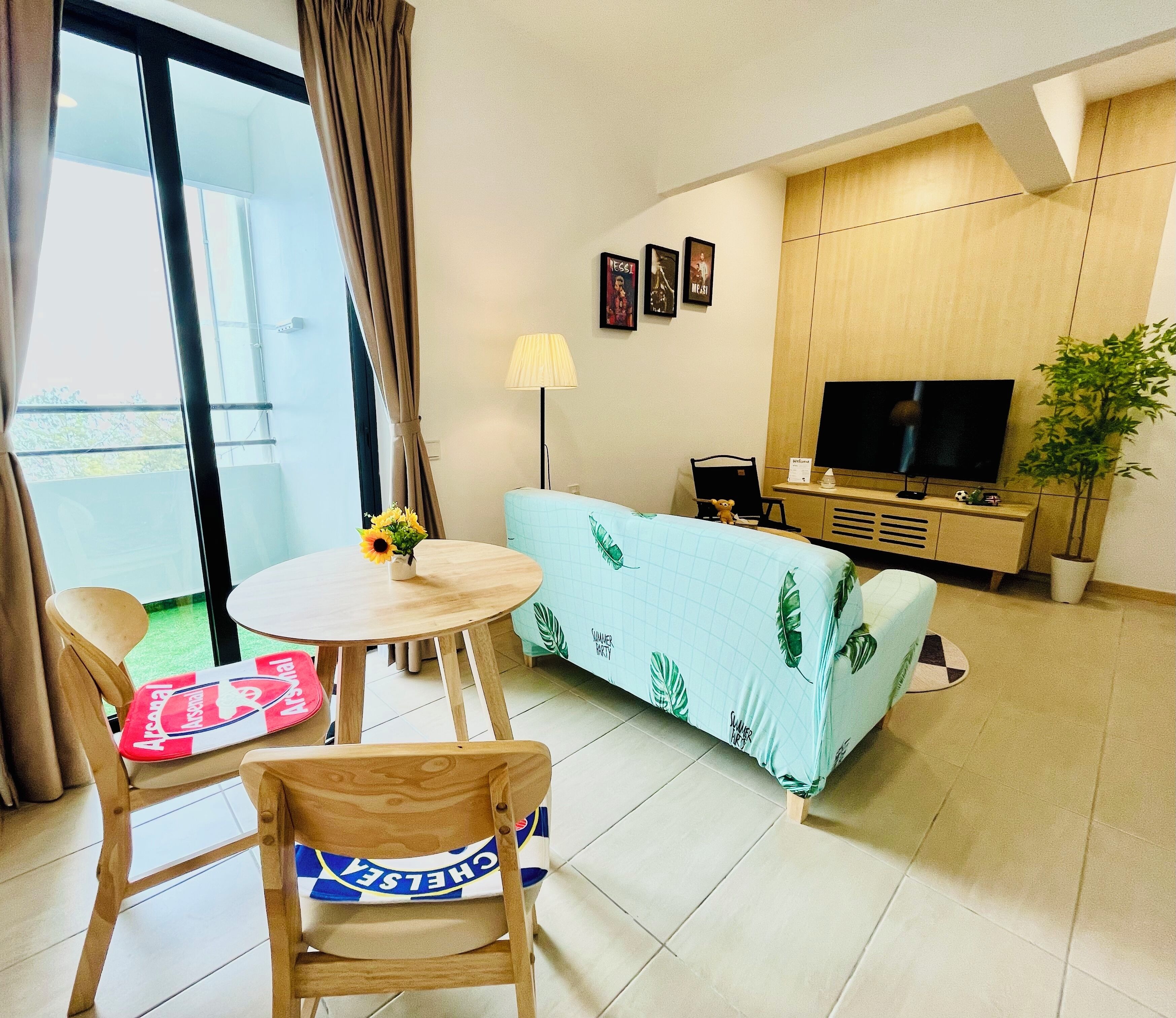 Apartamento, 1 habitación, balcón, vistas al mar | Zona de estar