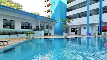 อพาร์ทเมนท์, 1 ห้องนอน, ระเบียง, วิวทะเล | สระว่ายน้ำ | สระว่ายน้ำกลางแจ้ง