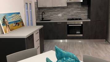 Ferienhaus, 1 Schlafzimmer, Balkon, Gartenblick | Innenbereich