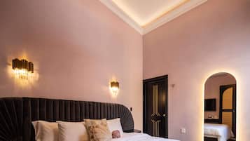 1 bedroom, desk, iron/ironing board, travel crib