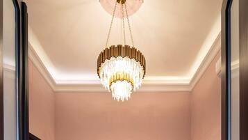 1 bedroom, desk, iron/ironing board, travel crib