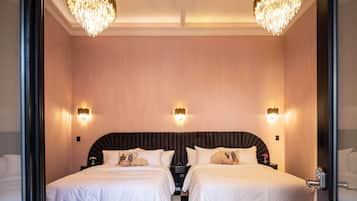 1 bedroom, desk, iron/ironing board, travel crib