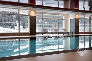 Indoor pool, a heated pool - Wifi, 100m from resort center, view ski slopes, fitness, swimming pool, sauna, hammam, balcony (Flaine)
