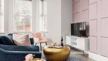 TV, video games, foosball, offices