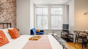1 bedroom, iron/ironing board, travel crib, WiFi