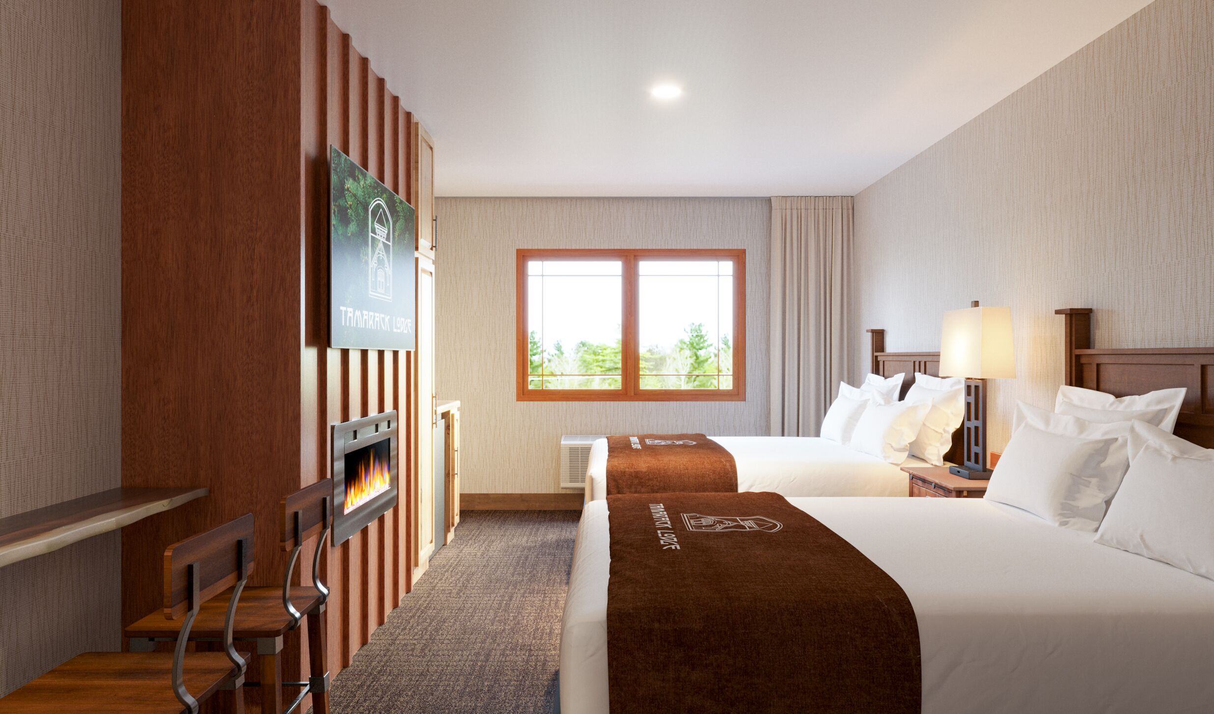 Non-View Double Queen Room | Soundproofing, free WiFi, bed sheets