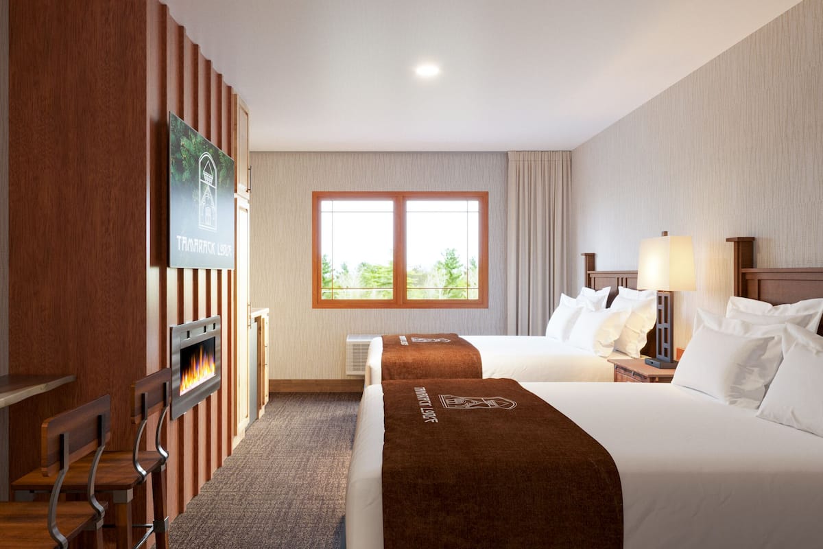 Non-View Double Queen Room | Soundproofing, free WiFi, bed sheets