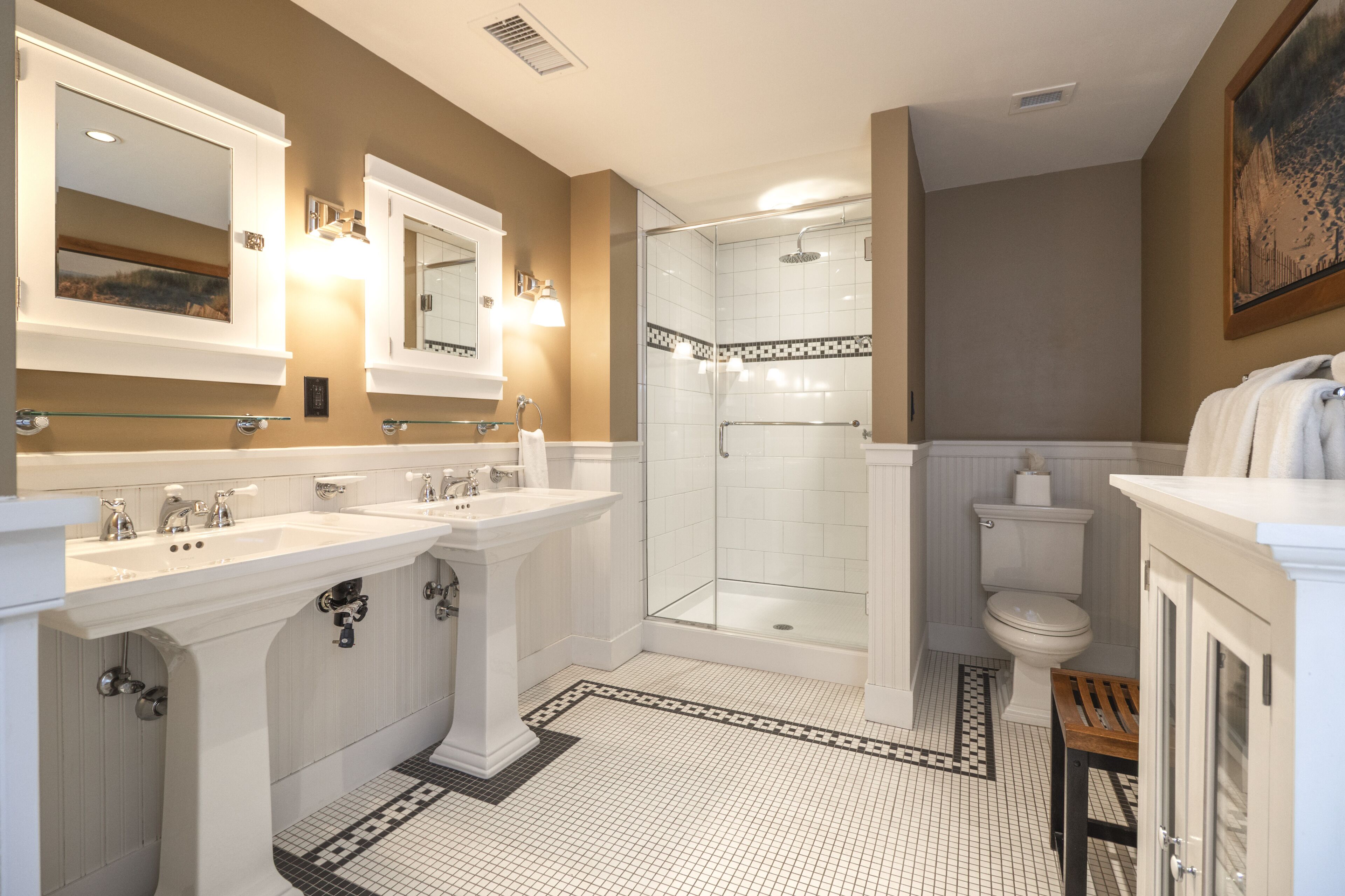 free toiletries, hair dryer, towels