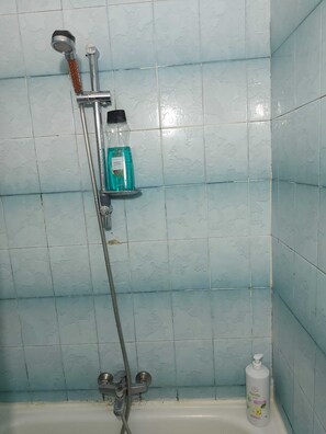 Sèche-cheveux, serviettes fournies, savon, papier toilette