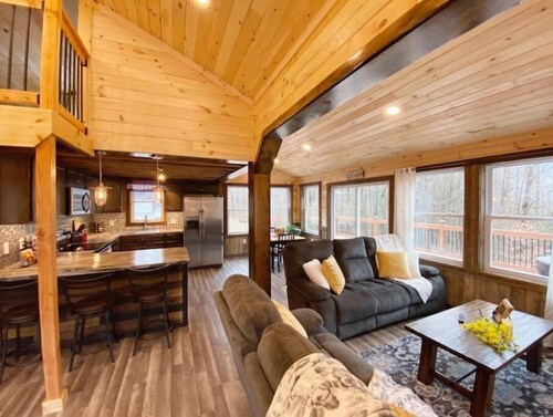 Renovated COZY CABIN with HOT TUB and Smores Bar!!!