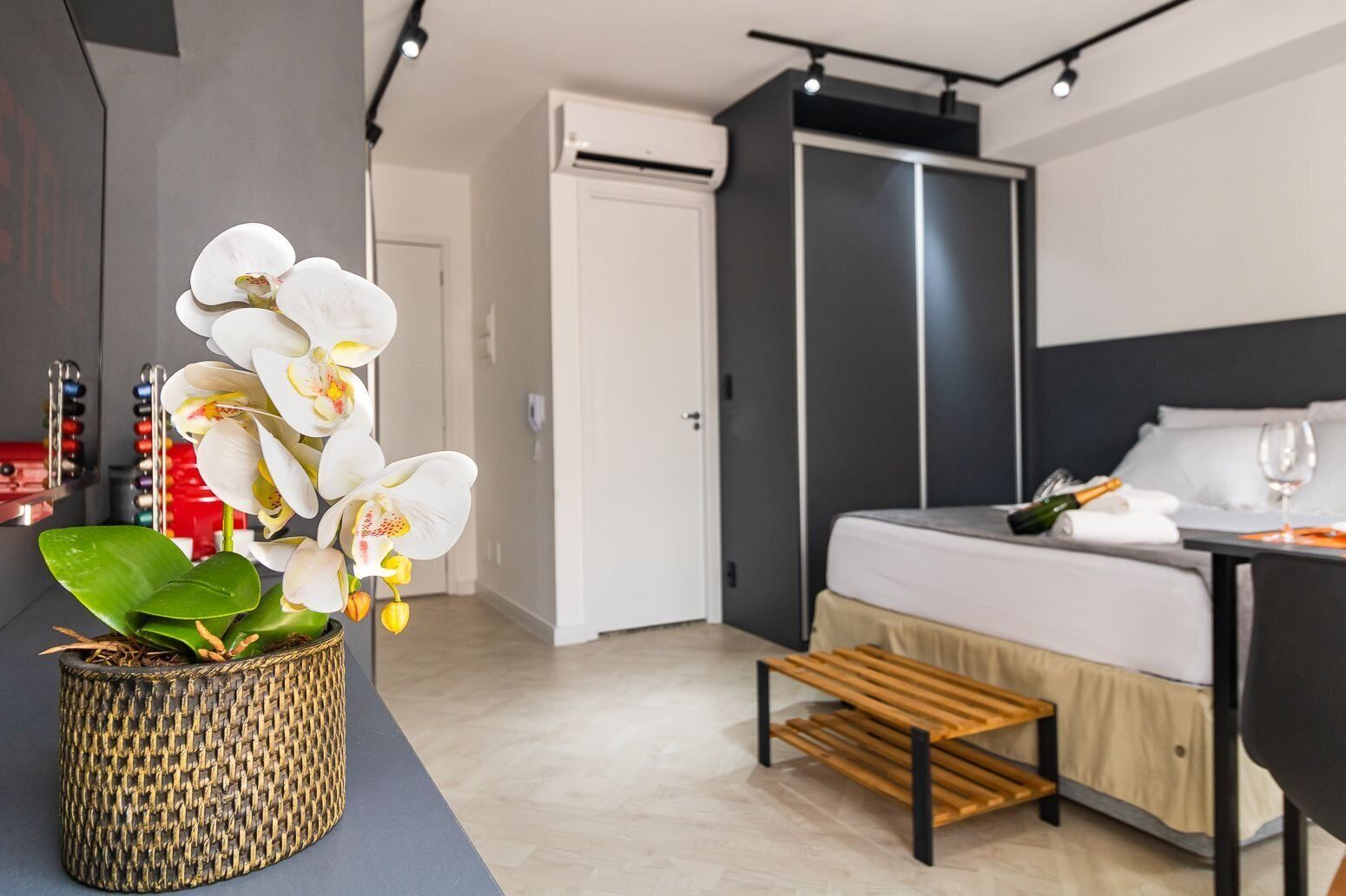 Apartamento | 1 quarto, cofres nos quartos, cortinas blackout