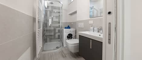 Hair dryer, towels